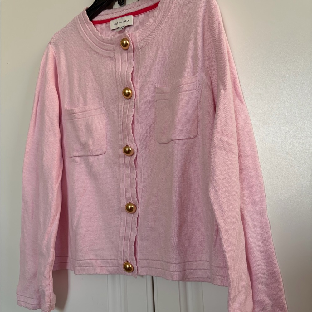 😱💕New Free Assembly Women's Cardigan in Pink, Midweight, Size: S - Picture 3 of 11